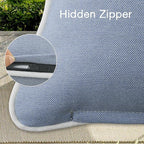 Decorative Outdoor Water Repellent Throw Pillows with Inserts, Set of 4, 20" x12" Pillows for Patio, Backyard, Bed, Couch, and Patio Furniture, Powder Blue