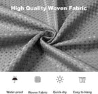 Boho Shower Curtain Set, Waterproof Fabric Shower Curtains, Luxury Hotel Style, Waffle Texture, Heavy Duty, Extra Long Bath Curtain, No Hook, Bathroom Decor, 72x60 Inch, Grey