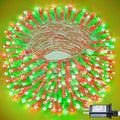 100FT 300 LED Christmas Lights Outdoor, Plug in Christmas String Lights Indoor, Waterproof & 8 Modes & Timer Function, Connectable Fairy Twinkle Light for Bedroom Patio Wedding Party Decor, Red Green
