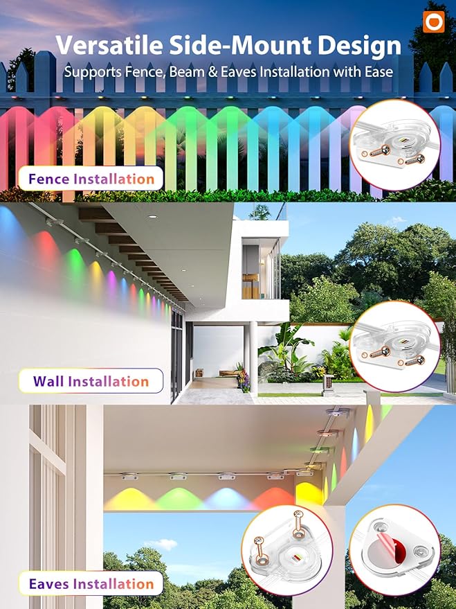 addlon 200FT Permanent Outdoor Lights, Cuttable & Extendable Smart RGB+IC LED Lights for House & Outdoor, App & Remote Control, IP67 Waterproof for Christmas, Holiday, Party, Halloween Decorations