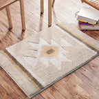 Bathroom Rugs Beige Boho Bath Mat Non Slip, Soft Absorbent Washable Bath Rug Floor Mat for Bathroom Shower Tub Modern Decor 20x32