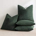 MIULEE Boho Farmhouse Throw Pillow Covers 18x18 Inch Set of 4 Soft Neutral Covers Christmas Dark Green Corduroy Couch Pillowcases Home Decor for Sofa Living Room Bed