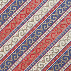 Kilim Throw Pillow Covers Red and Blue - 18 x 18 Inches Decorative Moroccan Pillows, Boho Room Decor for Couch, Bohemian Square Case for Farmhouse, Ethnic Shams, Aztec, Patio, Porch