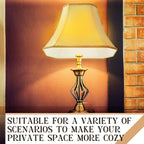 Set of 2 Medium Bell Lamp Shade 6.25" x 8" Top 11" x 16" Bottom 12" High (Spider) Rectangle Cut Square Replacement Vintage Silk Lampshade for Table Floor Living Room Bedroom (Eggshell)