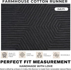 Boho Runner Rug 2x6' Washable Kitchen Rugs with Tassels Indoor Farmhouse Rugs for Bedroom Aesthetic Tufted Rug for Laundry Room Doorway Living Room_Dark Grey