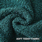 FUTEI Dark Green Throw Pillow Covers 24x24 Inch Set of 2,Furry Faux Fur Teddy Boucle Textured Cushion Covers,Soft Fluffy European Pillow Shams,Home Decor for Couch Bed Living Room Office Car