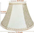 Tootoo Star Brown Large Drum Lamp Shade for Chandeliers Floor Light and Table Lamp,12x16x11" Spider,Fabric Natural Linen Hand Crafted (light yellow)
