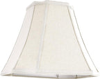 GOSO 1 Pc Square Cut Corner Medium Lampshade 13.2", Beige Fabric Lamp Shade for Table and Floor Lamps, 6.5x13.2x10.6" Spider Octagonal Lamp Shades Replacement for Bedroom DIY Bell, Easy Assembly
