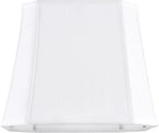GO&SO 1 Pack White Linen Lamp Shade Square Cut Corners, 10"Top × 13" Bottom × 10.5" High(Spider),Lamp Shades for Table & Floor Lamps Medium for Bedroom Decor, Handcrafted, Easy Assembly