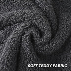 FUTEI Charcoal Throw Pillow Covers 18x18 Inch Set of 2,Furry Faux Fur Teddy Boucle Textured Cushion Covers,Soft Fluffy Decorative Pillow Case,Home Decor for Couch Bed Living Room Office Car