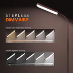 Led Floor Lamps with 15w/1000lm Bright LED Floor Lamp with Stepless Adjustable 3000K-6000K Colors and Dimmer, Remote and Touch Control Reading Lamp, Adjustable Gooseneck Floor Lamp for Living Room