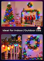 Brightown C9 LED Christmas Lights Outdoor, 25 FT 25 Multi-Colored Connectable C9 String Lights for Christmas Tree Patio Roofline Garden Backyard Holiday Party Indoor Outdoor Decoration, Green Wire