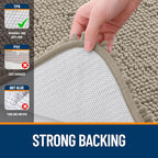 OLANLY Bathroom Rugs 30x20, Extra Soft Absorbent Chenille Bath Rugs, Rubber Backing Quick Dry, Machine Washable Bath Mats for Bathroom Floor, Tub and Shower, Home Decor Accessories, Warm Taupe