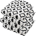 idee-home Outdoor Chair Cushions Set of 4, Thick 17" x 17" x 3" Outdoor Seat Cushions Patio Furniture Waterproof with Ties, Dining Pads