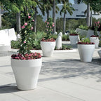 Crescent Garden Rim TruDrop Planter, Self-Watering Plant Pot, 26-Inch (Currant)