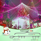 ILLUMINEW 300 Led Multi Color Outdoor String Lights Waterproof Easter Decorations, 108 Ft 8 Modes Twinkle Plug in Fairy Lights for Bedroom Yard Wedding Room Decor