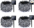 4 Pack Solar Chrismas Lights Outdoor, 170 FT Total 480 LED Solar String Lights for Outside with 8 Modes & Memory Function, Waterproof Twinkle Light for Xmas Tree Yard Party Decorations (Cool White)