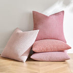MIULEE Aesthetic Pink Home Decor Pillow Covers 18x18 Inch Set of 4 Romantic Sweet Soft Throw Pillows Coquette Room Decor Corduroy Couch Pillowcases for Sofa Livingroom Bed