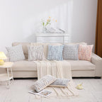 LUOYEHK Boho Throw Pillow Covers 18x18 Inch Set of 2 Chenille Tufted Pillowcase Farmhouse Neutral Cushion Covers for Couch Sofa Bed Living Room, Black White