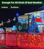 750 LED 246FT Christmas Lights Outdoor, Super Long Waterproof Christmas String Lights with 8 Modes, Christmastree Lights with Timer Memory for Fence Garden Xmas Wedding Party Decor Red