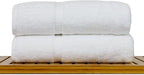 Luxury Hotel & Spa Collection Highly Absorbent, Quick Dry 100% Turkish Cotton 700 GSM, Eco Friendly Towel, for Bathroom Dobby Border Soft Bath Towel Set 27 X 54 (White, Bath Towels - Set of 2)