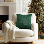 MIULEE Christmas Tree Decorative Pillow Covers Faux Fur Wool Throw Pillows Soft Plush Cushion Covers Set of 2 Xmas Home Decor Winter Holiday for Sofa Couch Livingroom Bed 18x18 Inch Dark Green