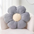 Flower Throw Pillow, Soft Grey 14.9" Shaped Floor Pillow for Home Decor, Cute Aesthetic Plush Decorative Pillows for Bed, Sofa, Couch
