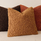 Foindtower 2 Pieces 16x16 Inch Orange, Faux Fur Throw Pillow Cover Accent Sherpa Furry Pillow Covers Fuzzy Soft Pillowcases Cozy Sheepskin Decorative Fleece Cushion Case for Bed Couch Living Room