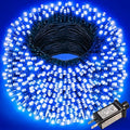 Christmas Lights Outdoor, 262FT 800 LED Christmas String Lights 8 Modes, Green Wire Waterproof Twinkle Tree Light for Indoor House Yard Patio Wedding Holiday Decorations, Blue
