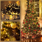 6 Pack Solar Chrismas Lights Outdoor, 285 FT Total 720 LED Solar String Lights for Outside with 8 Modes & Memory Function, Waterproof Twinkle Light for Xmas Tree Yard Party Decorations (Warm White)