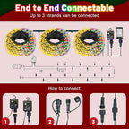 100FT 300 LED Color Changing Christmas Lights, Warm White & Multicolor Christmas Tree Lights with Remote, Waterproof Connectable String Light Outdoor Indoor for Party Garden Xmas Tree Decorations