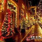 6 Pack 270FT Solar Christmas Lights Outdoor Waterproof, Super Bright 480 LED Solar String Lights with 8 Lighting Modes, Green Wire Twinkle Tree Light for Outside Xmas Party Decorations (Warm White)
