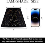 GOSO Set of 2 Small Black Drum Lamp Shades,5" × 9" × 6.4 Inch (Spider),Laser Drilling Design Lamp Shades for Table Lamps,Wall-Mounted Fixtures,Fabric Replacement Shades,No Assembly Required