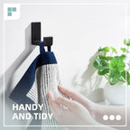 Angle Simple Towel Hook for Bathroom, SUS 304 Stainless Steel Compact Shower Robe Coat Wall Hook, Matte Black
