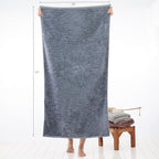 SKL Home CloudSoft Cotton Luxury Bath Towel, Smoke Blue