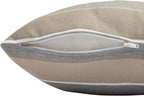 Outdoor Throw Pillows Water Resistant 18x18 inch,Decorative Throw Pillow with Insert Set of 2,Hidden Zipper Headrests for Patio Furniture Sofa Couch Chair(Gray Stripe)