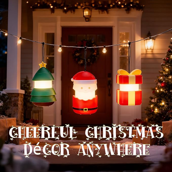 Christmas Gift EverBrite Christmas Gift Box Lantern 3 Pack, 5 Light Modes Holiday Decoration Presents for Women and Men, AAA Batteries Contained Stocking Stuffers, Christmas Lights Indoor & Outdoor