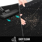 Sturdy Front Door Mat, Absorbent Muddy Dirt Resist Welcome Door Mats Outdoor Indoor, Stain and Fade Resistant, Non-Slip Rubber Backing Low Profile Doormat for Entryway, 72×24, Black