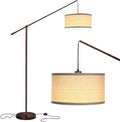 Brightech Hudson 2 - LED Floor lamp, Tall Lamp with Sturdy Base, Contemporary Arc Lamp for Living Rooms & Offices, Great Living Room Décor, Mid Century Modern Light for Bedroom - Rubbed Bronze