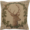 Charlotte Home Furnishings Decorative Pillow Covers for Couch 19x19 in, Tapestry Throw Pillow Cover for Living Room Bed Decor, Stag French Country Sofa Cushion Cases, Soft Cotton Jacquard Woven