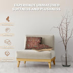 Charlotte Home Furnishings Decorative Pillow Covers for Couch 19x19 in, Tapestry Throw Pillow Cover for Living Room Bed Decor, Red Tree French Country Sofa Cushion Cases, Soft Cotton Jacquard Woven