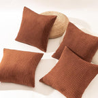 Topfinel Decorative Terracotta Throw Pillow Covers Cushion Cases, Set of 4 Soft Velvet Modern Double-Sided Designs, Rustic Fall Home Decor, Pillow Inserts Not Included 26x26 inch