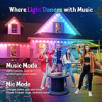Fitop Permanent Outdoor Lights, 100FT RGB LED Eaves Light for Home, IP67 Waterproof Outdoor Strip Light, Extendable, DIY Scene Modes, Music Sync, App/Remote Control