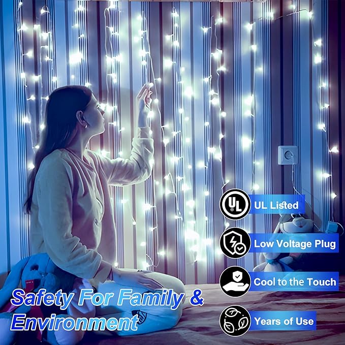 509FT Christmas Lights Outdoor 1350 LED Christmas Tree Decorations Lights with 8 Modes & Timer Memory, Plug In Clear Wire Waterproof LED Xmas Light for Yard Trees Wedding Party Holiday (Cool White)