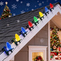 Dazzle Bright C9 Christmas String Lights, 100 LED 66 FT Waterproof Connectable Fairy Lights with 100 Spring Clips Timer, Christmas Decoration for Outdoor Roofline Home Garden Yard Tree (Multi-Colored)