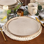 GBHOME 24 Pieces Double Bowls Ceramic Dinnerware Sets for 6, Stoneware Plates and Bowls Set with Reactive Glaze, Scratch Resistant Stoneware Dishes Set, Dishwasher & Microwave Safe