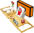 Premium Bathtub Tray Caddy, Expandable Bath Tray for Bath Tub, Bath/Bathtub Table Tray, Great House Warming, Anniversary & Wedding and Unique Birthday Gifts