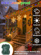 4 Pack Battery Operated Christmas Lights with Timer, 132FT 400 LED Waterproof Battery Twinkle Light, 8 Modes Green Wire Fairy Light for Indoor & Outdoor Bedroom Tree Christmas Decorations (Multicolor)