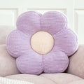 Flower Pillow, Cute Daisy Decorative Pillow for Bed, Soft Home Decor Floor Seating Cushion (Lavender, 14.9 Inches)