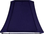 GO&SO Square Lamp Shade Blue Cut Corner Octagonal Lampshade Replacement, 8x14x11 Inch for Medium Table Lamps and Floor Lamp,Natural Faux Silk Modern Handcrafted, Easy Assembly Required (Single)